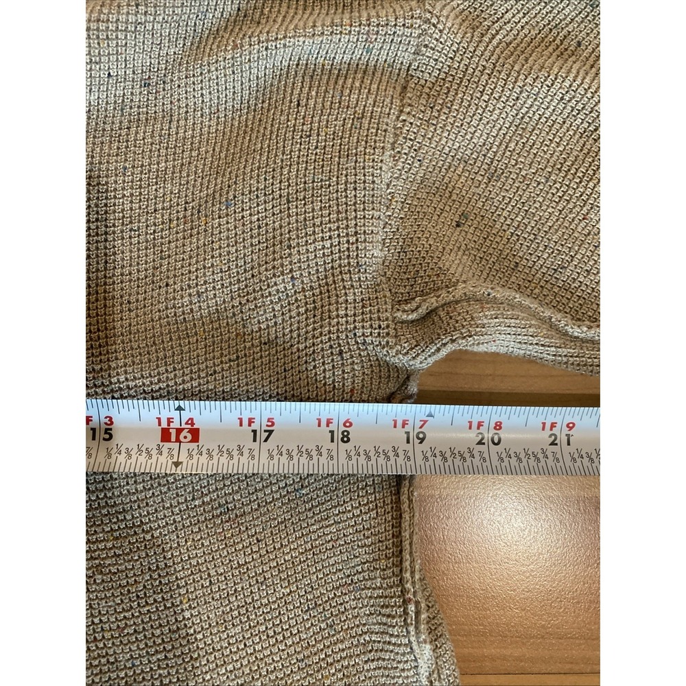 Daily Practice Anthropologie‎ Beige Confetti V-Neck Waffle Knit Sweater Size XS - Picture 5 of 9